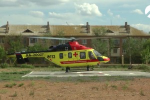 Вертолёт санавиации доставил из Чёрного Яра в астраханскую больницу мужчину с инсультом