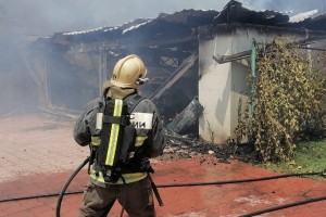 Крупный пожар в Астрахани потушили