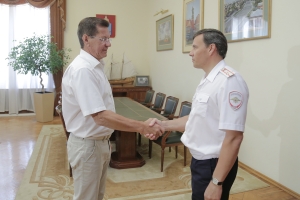 Губернатору представлен новый начальник  Астраханского суворовского военного училища