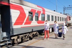 По Астраханской области курсирует поезд вакцинации от коронавируса