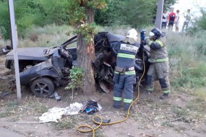 На севере Астраханской области водитель погиб, врезавшись в&#160;дерево