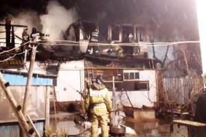 Ночью в Астраханской области произошли три пожара в жилом секторе
