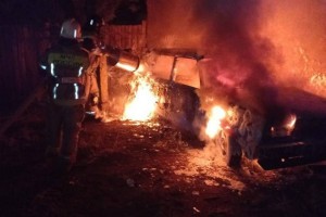 В Трусовском районе Астрахани из-за неосторожности сгорел автомобиль