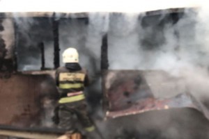 В Астрахани тушили крупный пожар на Городском острове