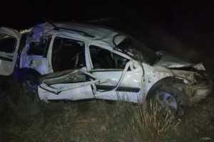 Под Астраханью в результате аварии на угнанном авто было госпитализировано 8 человек