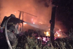 За сутки в Астраханской области сгорели две бани и сарай