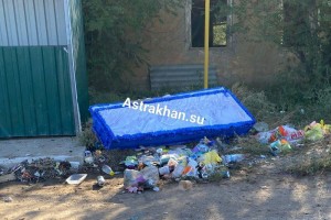 В Астрахани выкинули гроб на мусорку