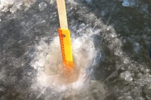 Астраханцев предупреждают о тонком льду на городских каналах