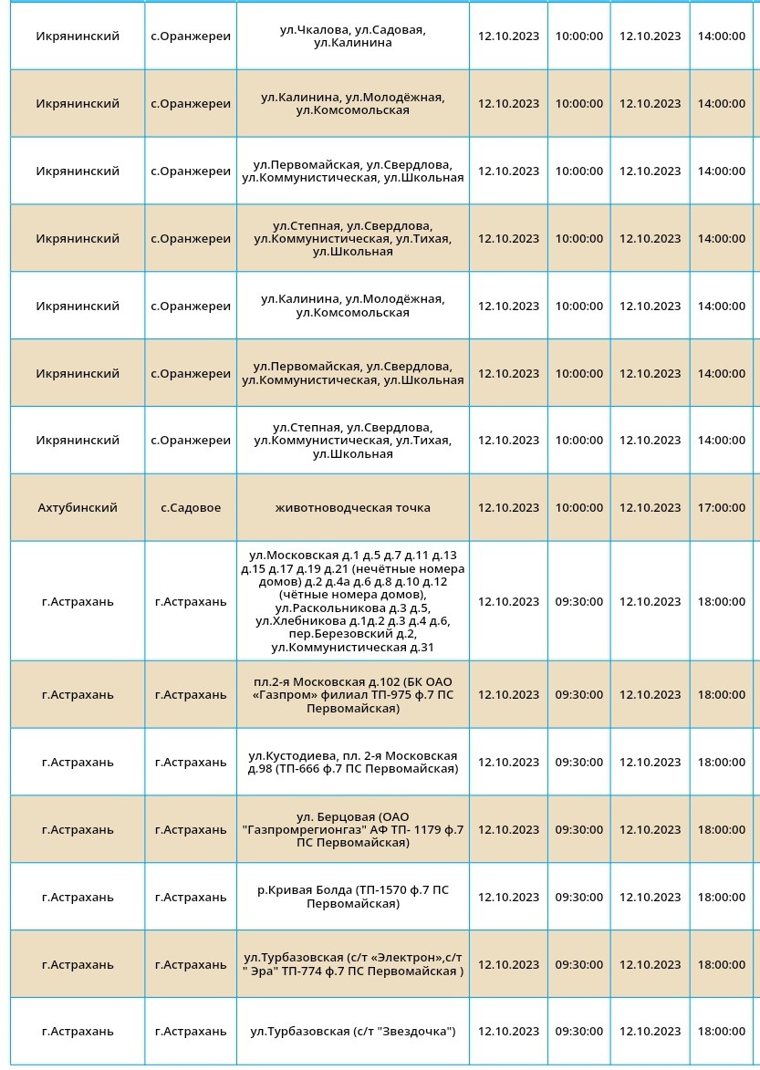 Отключения электричества завтра затронут более 10 населенных пунктов  Астраханской области | 11.10.2023 | Астрахань - БезФормата