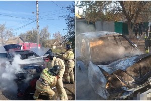 За одно утро в Астрахани сгорели два автомобиля