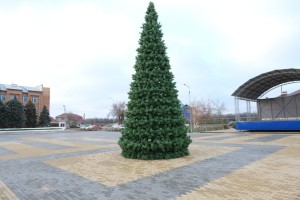 В Астраханской области уже начали устанавливать новогодние елки