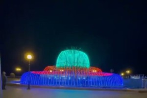 В Астрахани появился световой фонтан