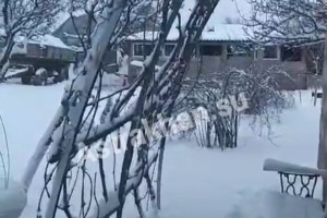 Север Астраханской области завалило снегом