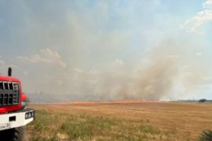 Под Астраханью снова полыхает крупный пожар