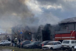 В Астраханской области сгорел склад стройматериалов