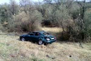 В Астраханской области в результате опрокидывания пострадала пассажирка легкового автомобиля