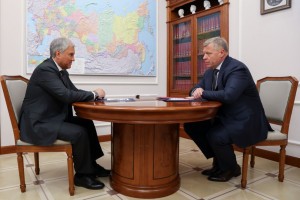 Астраханский губернатор встретился с председателем Госдумы Вячеславом Володиным