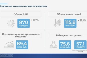 В правительстве Астраханской области озвучили основные экономические показатели региона за&#160;год