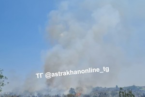 В Астрахани полыхает Старое кладбище