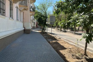В Астрахани ремонтируют площадь Шаумяна