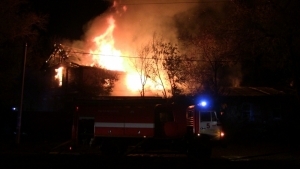 Пожар в Трусовском районе