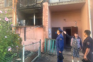 Этим утром в&#160;Астрахани при пожаре погибла женщина
