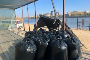 Астраханские активисты провели срочный субботник на городском острове