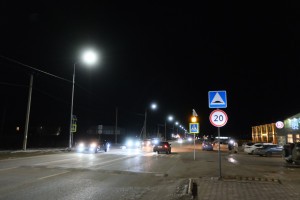 На улице 1‑й Виноградной в Астрахани заработало освещение