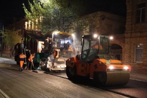 Дорожные работы в Астрахани продолжаются