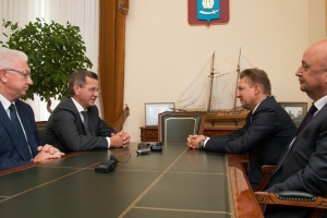 Александр Жилкин и Алексей Миллер обсудили в Астрахани результаты совместной работы