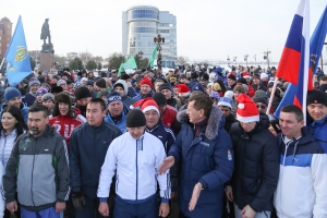 Свыше пятисот  астраханцев приняли участие в новогодней пробежке