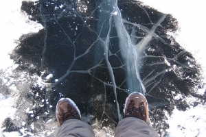 Мониторинг толщины льда в местах массового выхода людей