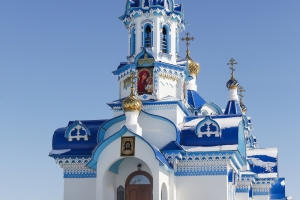 В селе Ильинка Астраханской области построили новый храм на месте сгоревшей церкви