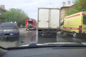 В Астрахани серьезная авария.На месте работают пожарные