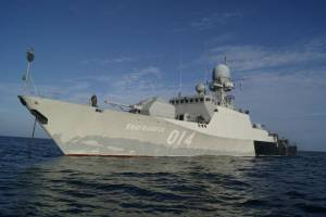 Моряки Каспийской флотилии прошли более 700 миль и израсходовали 100 артснарядов
