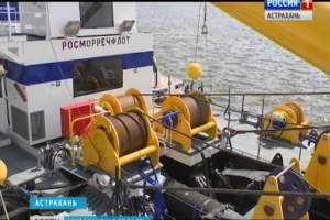 Астраханский дноуглубительный флот филиала Росморпорта пополнил новый земснаряд "Петр Саблин"