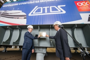 В Астраханской области заложили первое в истории современной России круизное судно
