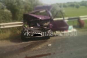 Серьезная авария на трассе под Астраханью