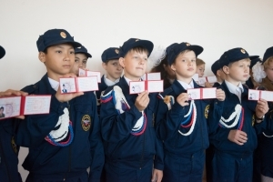 В школе села Карагали пятиклассников посвятили в кадеты
