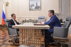 Астраханский губернатор встретился в Москве с Дмитрием Медведевым