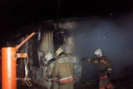 Пожар на улице Моздокская в Астрахани