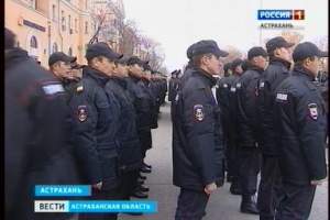 На площади Ленина впервые состоялся парад шести астраханских подразделений полиции