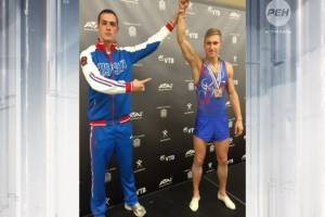 Астраханец- обладатель серебряной медали Чемпионата Мира по прыжкам на акробатической дорожке\\(16\\+\\)