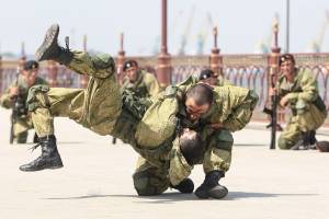 В Астрахани проходит чемпионат Воздушно-космических сил по армейскому рукопашному бою