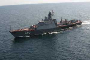 Каспийская флотилия провела учения с применением радиолокационной станции