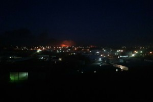 Жители Астрахани обеспокоены огненным заревом в районе города