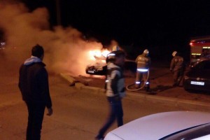 Ночью в Астрахани сгорел автомобиль