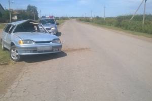 В Астраханской области перевернулся автомобиль. Водитель и пассажир в больнице