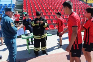 В Астраханской области состоялись соревнования среди дружин начинающих пожарных