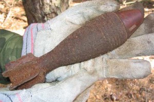 В Волгоградской области на берегу реки обнаружено 14 миномётных мин времён ВОВ